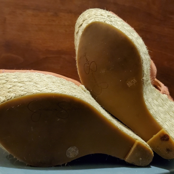 Jessica Simpson Stevania Peach Wedges - Picture 5 of 8